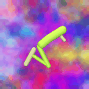 The Hopper with changing body colors and a multicolored noisy background, as observed by the model.